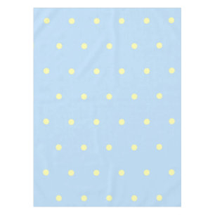 Retro Chic Gelb & Blau Punkte Muster Frühling Tischdecke