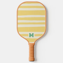 Retro Chic Gelbe Streifen Monogramm