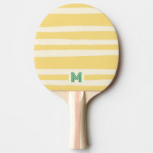 Retro Chic Gelbe Streifen Monogramm