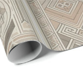 Retro Chic Geometric Elegantes Tribal Muster Geschenkpapier (Rolleneckpunkt)