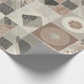 Retro Chic Geometric Elegantes Tribal Muster Geschenkpapier (Ecke)