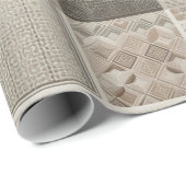 Retro Chic Geometric Elegantes Tribal Muster Geschenkpapier (Rolleneckpunkt)