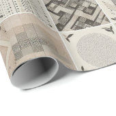 Retro Chic Geometric Elegantes Tribal Muster Geschenkpapier (Rolleneckpunkt)