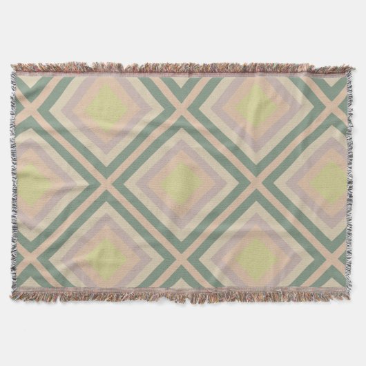 Retro Chic Geometric Lemon Pastel Decke (Vorderseite)