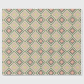 Retro Chic Geometric Lemon Pastel Geschenkpapier (Flach)