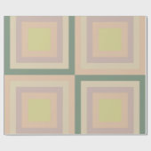 Retro Chic Geometric Lemon Pastel Geschenkpapier (Flach)