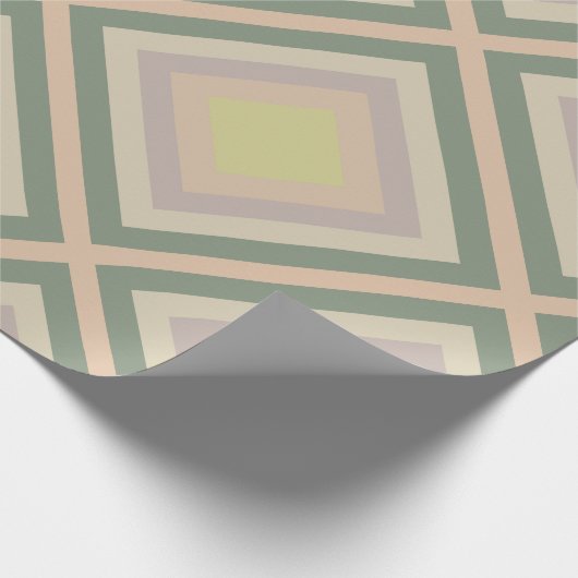 Retro Chic Geometric Lemon Pastel Geschenkpapier (Ecke)
