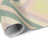 Retro Chic Geometric Lemon Pastel Geschenkpapier (Rolleneckpunkt)