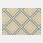 Retro Chic Geometric Lemon Pastel Geschenkpapier Set (Vorderseite)
