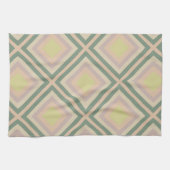 Retro Chic Geometric Lemon Pastel Geschirrtuch (Horizontal)