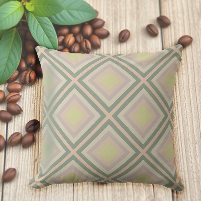 Retro Chic Geometric Lemon Pastel Kissen (Von Creator hochgeladen)