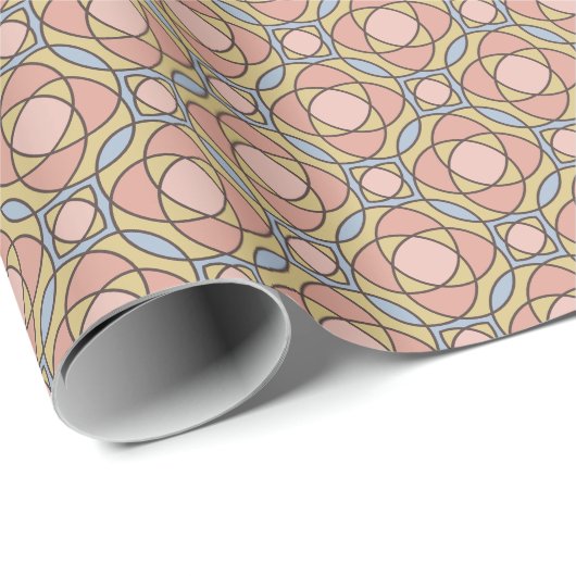 Retro-Chic Geometrisches Professionelles Geschenkp Geschenkpapier (Rolleneckpunkt)