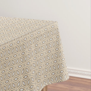 Retro Chic Grau Beige Taupe Braun Mandala Muster Tischdecke