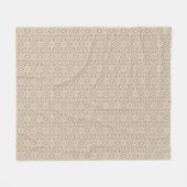 Retro Chic Gray Beige Taupe Brown Mandala Muster Fleecedecke (Vorderseite (Horizontal))
