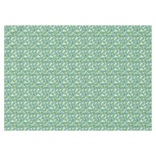 Retro Chic Green Palm Blätter Wasserfarben Kunst Tischdecke (Vorderseite (Horizontal))