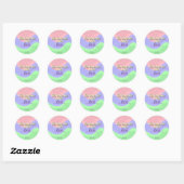 Retro Chic Handmade with Love Personalized Sticker (Blatt)