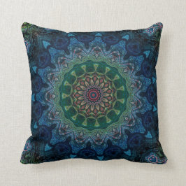 Retro Chic Hübsche blaue Marine Floral persian man Kissen