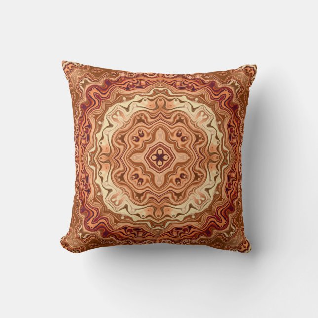 Retro Chic Hübsche Haut Floral persian mandala Gir Kissen (Vorderseite)
