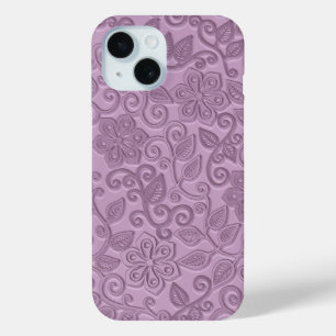 Retro Chic Imitate Rosa Leder Blumenmuster Case-Mate iPhone Hülle