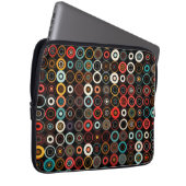 Retro Chic Laptop-Sieb: Boho Circles in Style Laptopschutzhülle (Vorne Rechts)