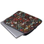 Retro Chic Laptop-Sieb: Boho Circles in Style Laptopschutzhülle (Vorne Knopf)