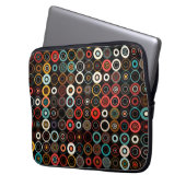 Retro Chic Laptop-Sieb: Boho Circles in Style Laptopschutzhülle (Vorderseite Links)
