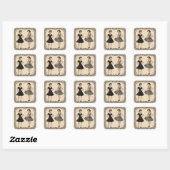 Retro Chic LBD Art Sticker (Blatt)