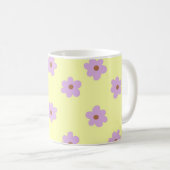 Retro Chic Lila Gelb bläserne Funky Y2K Kaffeetasse (VorderseiteRechts)