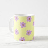 Retro Chic Lila Gelb bläserne Funky Y2K Kaffeetasse (Vorderseite Links)