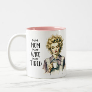Retro Chic: Lustiger Vintage-Spruch 50er Jahre Fra Zweifarbige Tasse