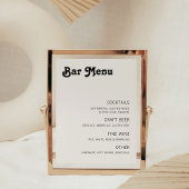 Retro Chic Modern Bar Menu Fotodruck