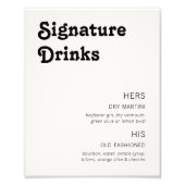 Retro Chic Moderne Signature Drinks Fotodruck (Vorne)