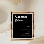 Retro Chic Moderne Signature Drinks Fotodruck