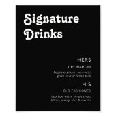 Retro Chic Moderne Signature Drinks Fotodruck (Vorne)