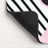 Retro Chic Monogram Strips und Farbblock Mousepad (Ecke)
