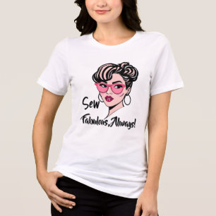 Retro Chic Nähen Diva Tri-Blend Shirt