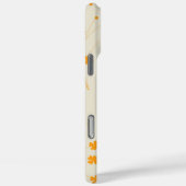 Retro Chic Orange & Beige Blumenmuster Whimsikum Case-Mate iPhone Hülle (Rückseite / Rechts)