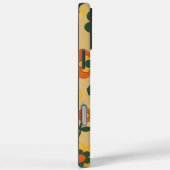 Retro Chic Orange Blumenmuster Whimsikfeder Case-Mate iPhone Hülle (Rückseite / Rechts)