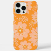 Retro Chic Orange Blumenmuster Whimsikfeder Case-Mate iPhone Hülle (Rückseite)