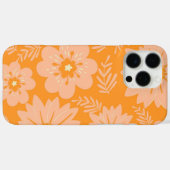 Retro Chic Orange Blumenmuster Whimsikfeder Case-Mate iPhone Hülle (Rückseite (Horizontal))