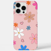 Retro Chic Pink floral Muster Whimsikfeder Case-Mate iPhone Hülle (Rückseite)