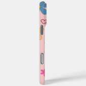 Retro Chic Pink floral Muster Whimsikfeder Case-Mate iPhone Hülle (Rückseite / Rechts)