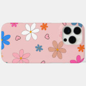Retro Chic Pink floral Muster Whimsikfeder Case-Mate iPhone Hülle (Rückseite (Horizontal))