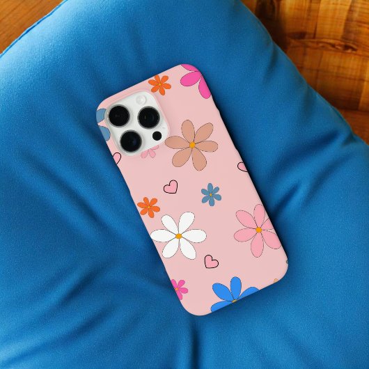 Retro Chic Pink floral Muster Whimsikfeder Case-Mate iPhone Hülle