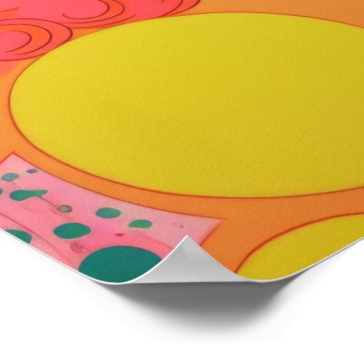 Retro Chic: Polka Dots Elegance Poster (Ecke)