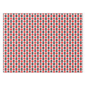 Retro Chic Red Black Diamond Shape Muster Tischdecke (Vorderseite (Horizontal))