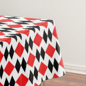 Retro Chic Red Black Diamond Shape Muster Tischdecke (Beispiel)