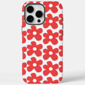 Retro Chic Red Floral Muster Whimsikfeder Case-Mate iPhone Hülle (Rückseite)