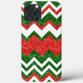 Retro Chic Red Green Zigzag Zickzack Strip Art Case-Mate iPhone Hülle (Rückseite)
