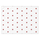 Retro Chic Red Polka Dots Pattern Spring & Summer  Tischdecke (Vorderseite (Horizontal))